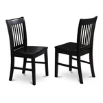 East West Furniture Norfol 11" Wood Dining Chairs Black (set Of 2) New. Price: $172.80.