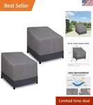 2-PACK Waterproof Heavy-duty Outdoor Chair Covers 35WX38DX31H, Gray/dark New. Price: $97.99.
