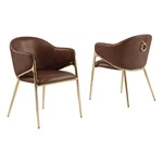 Best Quality Furniture Faux Leather Leathaire Dining Chairs Mocha Brown New. Price: $466.29.