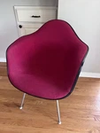 Vtg Mcm Herman Miller Eames Fiberglass Arm Chair Upholstered Mid Century Modern Used. Price: $599.99.