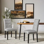 Set Of 2 Linen Fabric Dining Room Armless Chair High Back Furniture For Kitchen New. Price: $108.99.