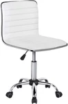 Yaheetech Adjustable Task Chair Pu Leather Low Back Ribbed Armless Swivel White New. Price: $124.99.