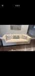 Tov Farah 91" Performance Velvet Tufted Chesterfield Sofa Cream 3-SEATER Open. Price: $650.00.