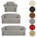 Microsuede Furniture Slipcover Protector Chair, Loveseat, Sofa Red, Brown, Black New. Price: $32.99.