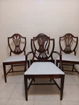 Bassett Style Antique Mahogany Shield Back Dining Room Chairs Of 4 Used. Price: $1199.00.
