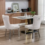 High-end Tufted Solid Wood Contemporary Velvet Upholstered Dining Chair With Chr New. Price: $193.02.