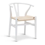 Poly & Bark Weave Dining Chair Mid-century Modern Wishbone Single, White New. Price: $141.97.