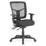 Lorell Mid-back Seat Slider Chair, 25"X25"X40-1/2", Black New. Price: $354.76.