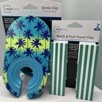 Drink Clip Holder Set Palm Tree Beach Lounge Chair Cruise Essential Pool Towel New. Price: $50.00.