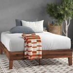 Wood Platform Bed Frame Queen No Box Spring Needed Easy Assembly Zinus Marissa New. Price: $299.99.