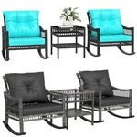 Outsunny 3 Pieces Pe Rattan Rocking Chair Set, Outdoor Rocker New. Price: $179.99.