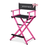 Byootique 28" Height Tall Director Chair Folding Artist Makeup Beauty Salon Pink New. Price: $139.90.