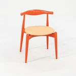2022 Carl Hansen CH20 By Wegner Bright Orange Beech Wood With Tan Leather Used. Price: $775.00.
