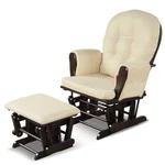 Costway Glider And Ottoman Cushion Set Wood Baby Nursery Rocking Chair Beige New. Price: $199.99.