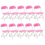 Pink Poly Steel Kids Folding Chair 10 Bundle By Chivari New. Price: $154.98.