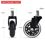 5PCS Office Chair Caster Wheels 3 Inch Swivel Rubber Repla New. Price: $47.99.