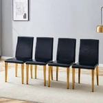 Four Dining Chairs Made Of Pu With Metal Legs And Equipped Anti-slip Feet New. Price: $271.00.