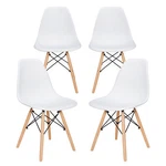 4 Pack Dining Chair Mid Century Dsw Shell Lounge Plastic For Kitchen New. Price: $73.58.