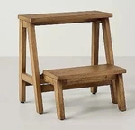 18" Wood Kitchen Folding Step Stool - Aged Oak Hearth & Hand With Magnolia New. Price: $124.99.