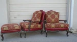 Pair Ethan Allen Bergere Lounge Chairs French Set 2 Regency Louis Xvi Country Used. Price: $550.00.
