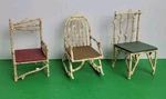 Metal 4" Tall Birch Twig Chair - Great For Dolls Wall Hanging Shelves. Used. Price: $45.00.