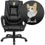 Flash Furniture High Black Lthr Layered Office Chair, Smoke GO-7194B-BK-EMB-GG New. Price: $524.99.