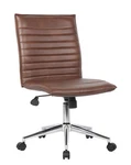 Boss Brown Vinyl Armless Hospitality Chair Model # B9534C-BN New. Price: $183.10.