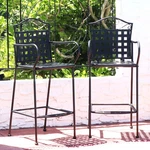Scrolling Wrought Iron Patio Dining Bar Chairs - Black Set Of 2 By Sunnydaze New. Price: $209.00.