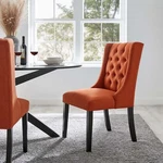 Modway Tufted Upholstered Fabric Parsons Dining Chair Orange New. Price: $163.00.
