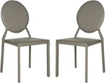Mid-century Modern White Round Back Side Chair Home Collection Warner New. Price: $504.99.