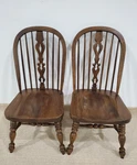 Ethan Allen Royal Charter Oak Dining Side Chairs Bowback Vintage #16-6000 Used. Price: $645.00.