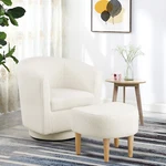 Swivel Accent Armchair Single Sofa W/ottoman Modern Fabric For Living Room New. Price: $152.99.