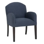Linon Tarah Fully Upholstered Accent Chair Blue Fabric And Dark Wooden Legs New. Price: $238.74.