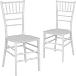 Flash Furniture 2 Pack Hercules White Resin Stacking Chiavari Chair New. Price: $149.00.