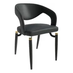 Leisuremod Entice Dining Chair Pu Leather With Iron Legs Charcoal Black New. Price: $333.99.