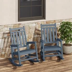 Hdpe Patio Rocking Chairs Set Of 2 Outdoor Porch Rocker Black Dining Navy New. Price: $183.99.