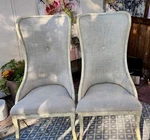 Uttermost Selam Flax Linen Modern Wingback Accent Chair Used. Price: $550.00.