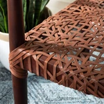 Safavieh Juneau Leather Woven Accent Chair Walnut /brown New. Price: $314.55.