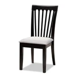 Baxton Studio Minette Gray Upholstered Espresso Finished Wood 7-PIECE Dining Set New. Price: $723.01.
