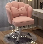 Bliss Velvet Petal Chair Upholstered Tufted On Wheels Adjustable Height Pink New. Price: $154.99.