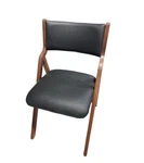 Global Janna Black Vinyl Folding Chair Open. Price: $349.99.