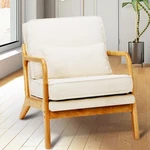 Malol Modern Accent Chair With Lumbar Pillow, Relaxing Mid Century Armc... New. Price: $253.82.
