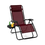 Costway Outdoor Folding Zero Gravity Reclining Lounge Chair Dark Red New. Price: $35.99.