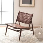 Safavieh Soleil Leather Woven Accent Chair Cognac /brown New. Price: $354.87.