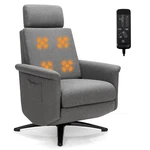 Giantex Massage Recliner Chair Swivel Single Sofa Lounge W/ Remote Control Grey New. Price: $269.99.