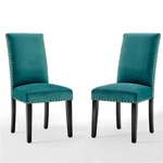 Modway Parcel 19.5" Performance Velvet Dining Side Chairs Teal (set Of 2) New. Price: $203.99.