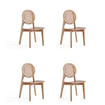Manhattan Comfort Versailles 16.5" Round Wood Dining Chair Natural (set Of 4) New. Price: $1108.35.