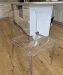New Box Leisuremod Murray Mid-century Modern Dining Chair Clear Set Of 2. Price: $125.00.