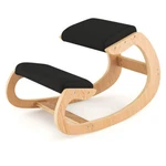 Wooden Rocking Chair With Comfortable Padded Seat Cushion And Knee Support-black New. Price: $226.46.
