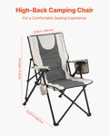 Vevor Folding Camping Chair, 3 Reclining Positions, Outdoor High Back New. Price: $89.90.